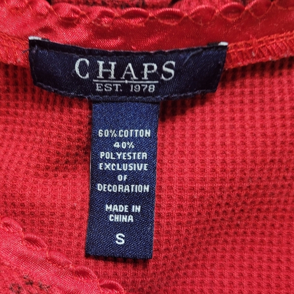 CHAPS Women's Night Gown with Silk Trimming Size Small - Picture 7 of 7